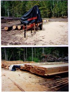 DHRS #1999 Lumber for the Whatshan Centre from timber on site 001